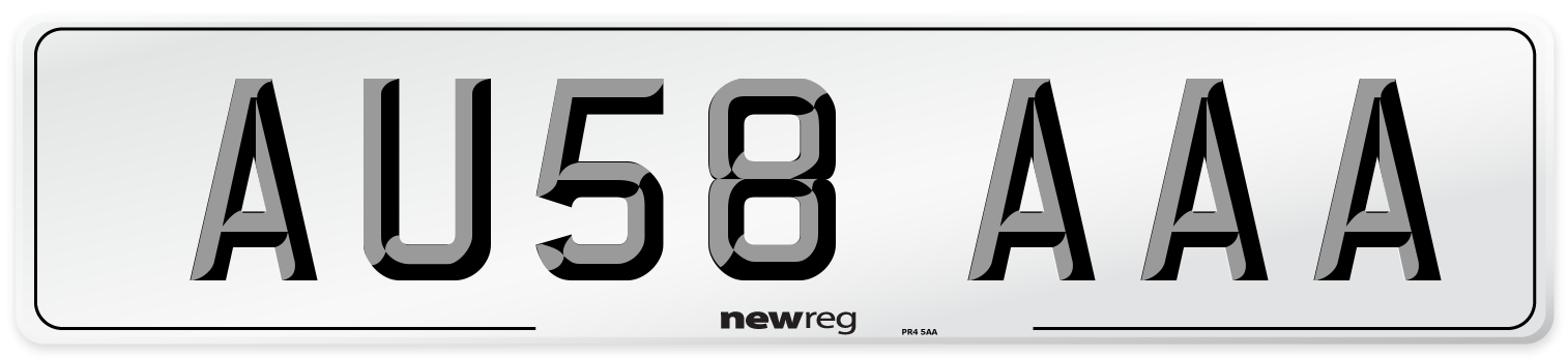 AU58 AAA Number Plate from New Reg